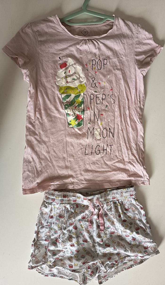 2 ensembles pyjamas short fille - photo numéro 2