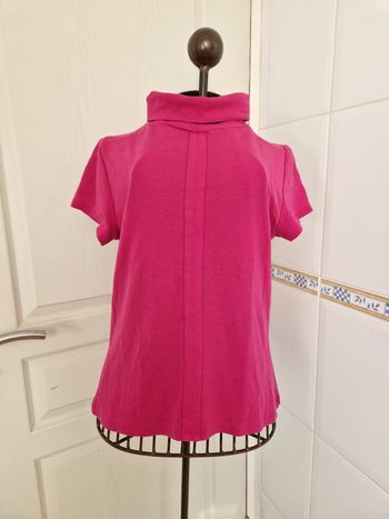 Tee-shirt rose à col rouler femme camaïeu taille M/38