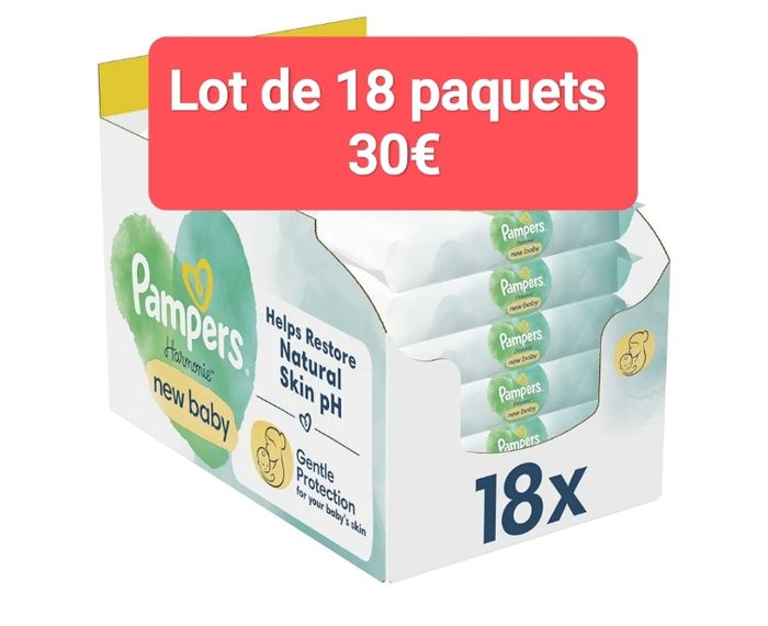 Lingettes bébé Pampers Harmonie New Baby