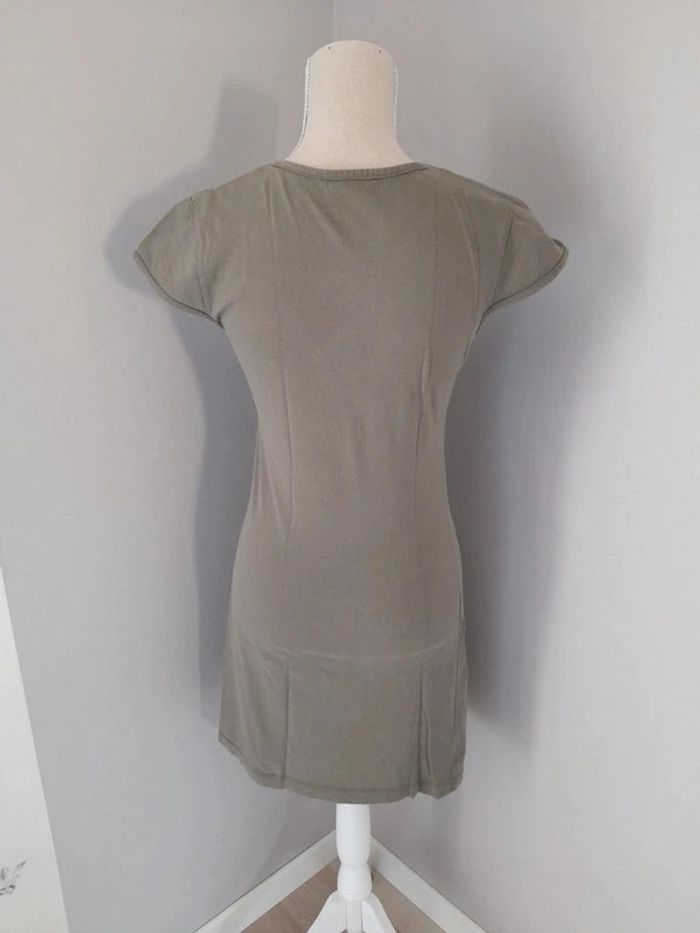 Robe courte kaki coton papillon t. 38 Mim - photo numéro 3