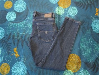 Jean homme Guess G14 coupe slim tapered Taille 46 W36 L34 Bleu brut (J252)