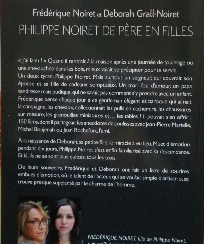 PHILIPPE NOIRET DE PERE EN FILLES par Frédérique NOIRET Ed. Lafon - photo numéro 2