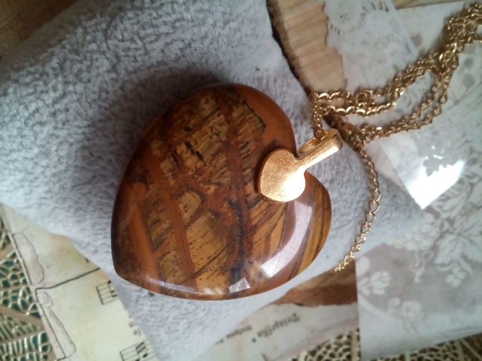 Collier grosse pierre de tigre - photo numéro 4