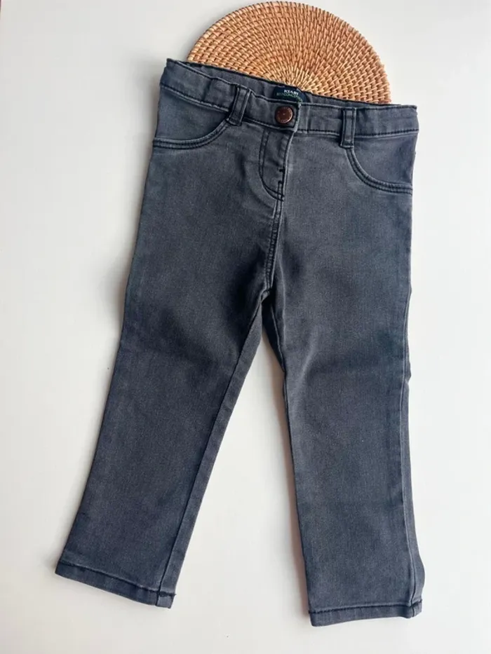 Jean slim kiabi gris noir - photo numéro 2