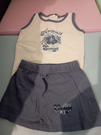 Ensemble jupe et débardeur 6 mois