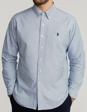 Chemise Ralph Lauren rayée bleue et blanche – Taille XL (équivalent L/XL EU)