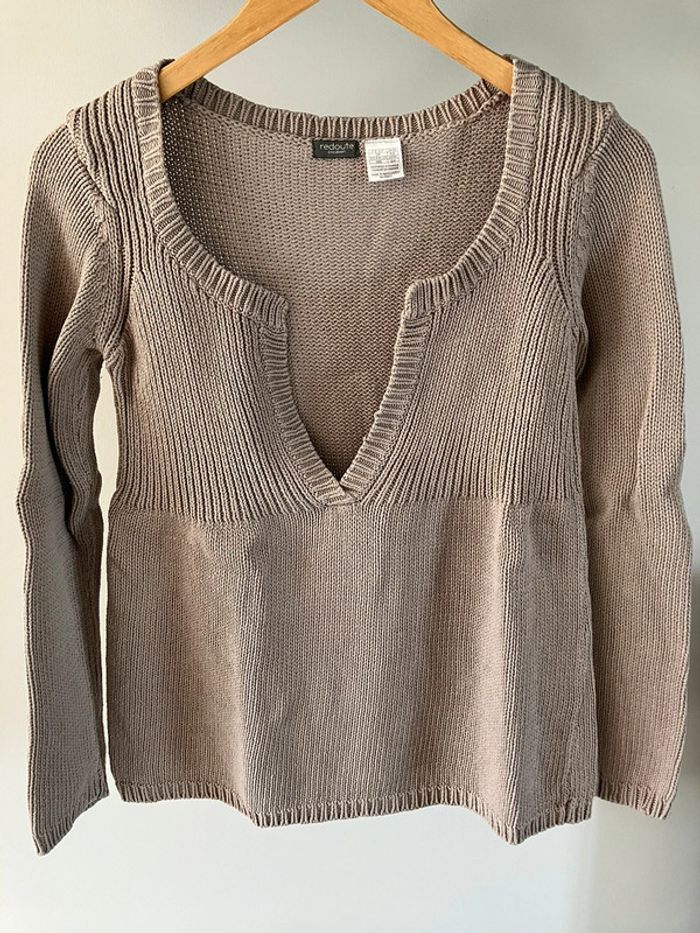 Pull taupe La Redoute 34/36