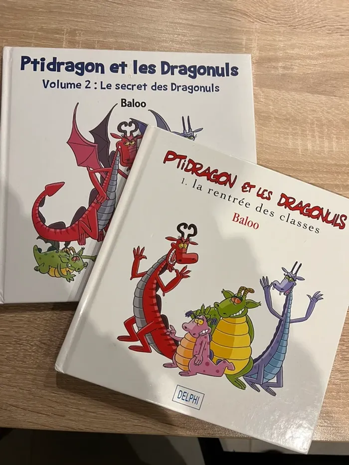 Lot 2 livres Ptit dragon et les dragonuls