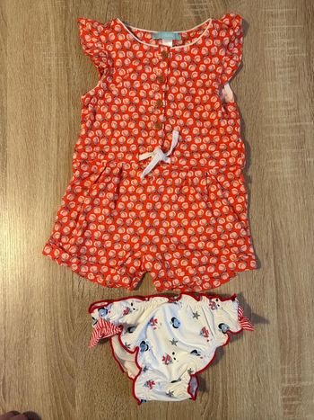 Ensemble plage obaibi 12 mois maillot 