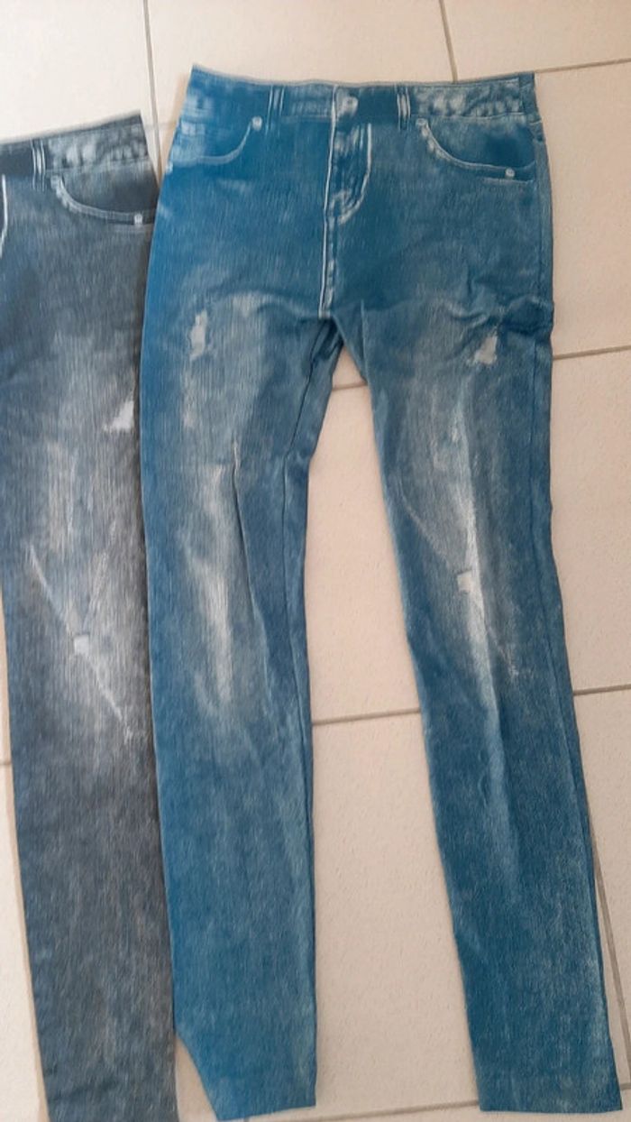 Legging imprimé jean femme - photo numéro 4