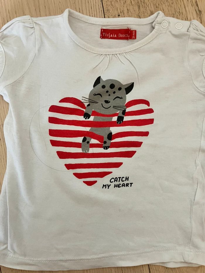 Robe salopette lapin rayé rose /blanc 24 mois H&M - photo numéro 4