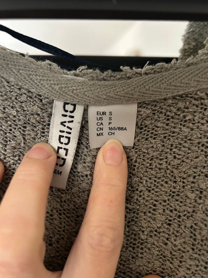 Long gilet gris femme taille S - photo numéro 4