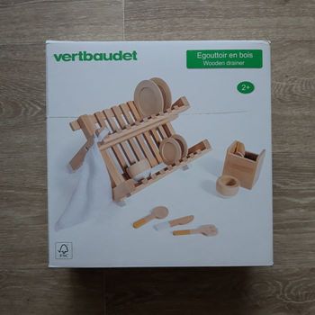 Jouet égouttoir en bois Vertbaudet NEUF