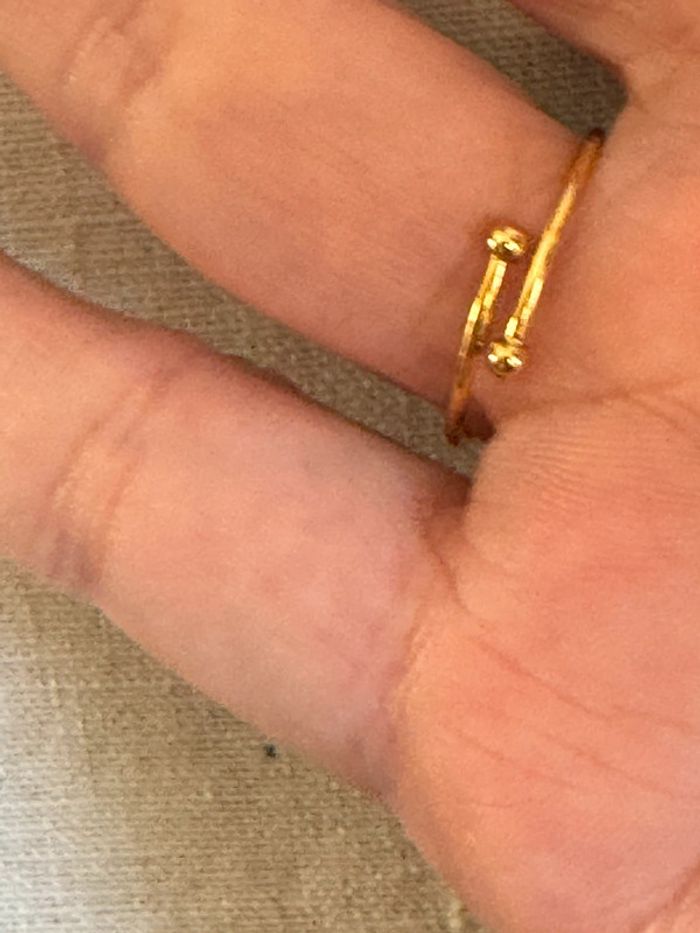 Bague cœur fils xl réglable acier inoxydable or - photo numéro 7