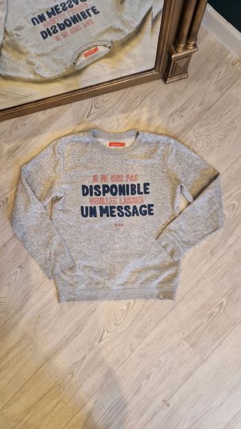 Sweat gris à message imprimé Tissaia 🤖 14 ans