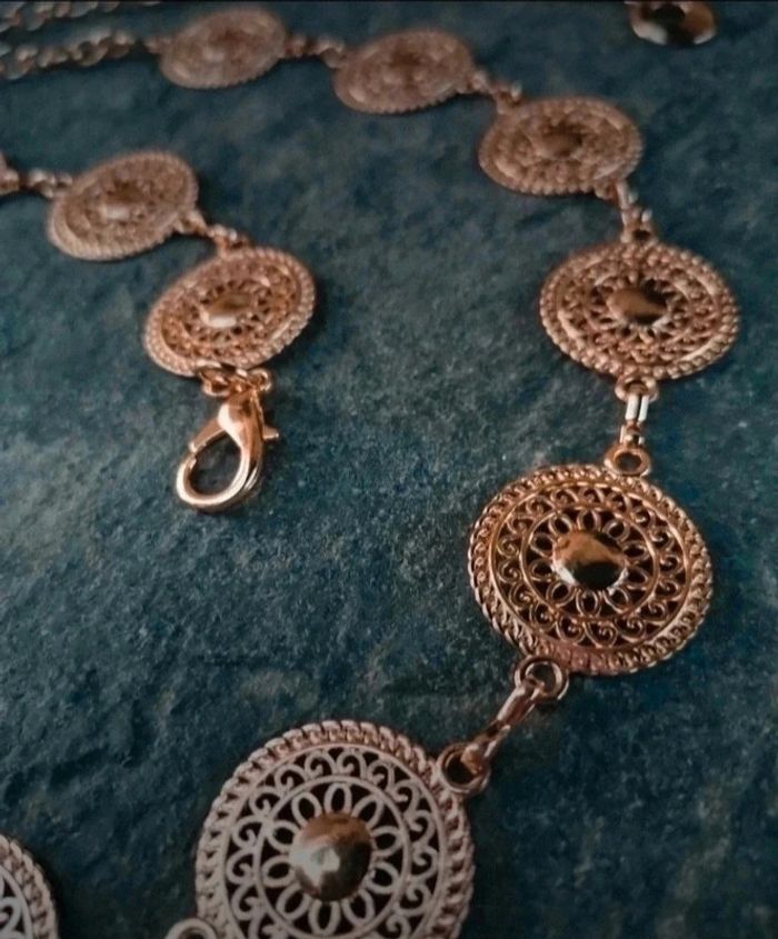 A45 ceinture chaîne de corps doré or tendance réglable - photo numéro 2