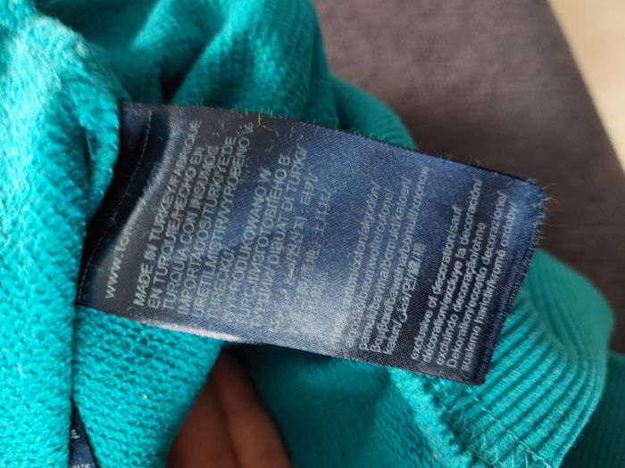 Sweat Tommy Jeans turquoise - Taille XS (grand) - Neuf - photo numéro 9