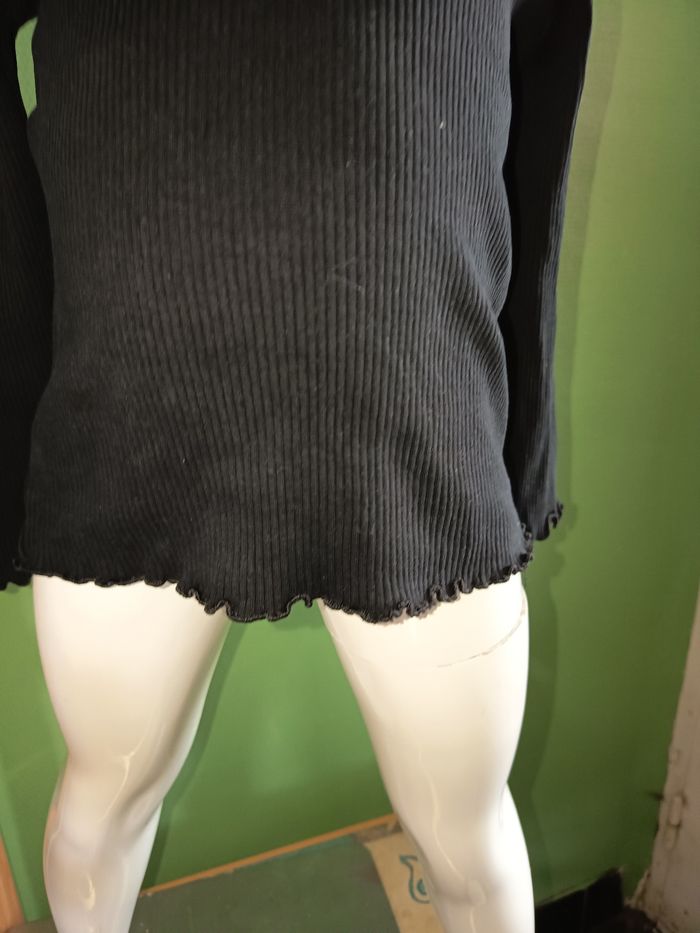 Col roulé noir effet côtelé - photo numéro 3