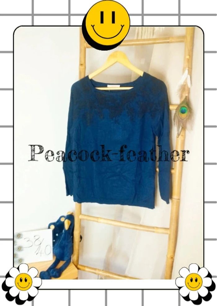 Pull bleu camaïeu 38/40