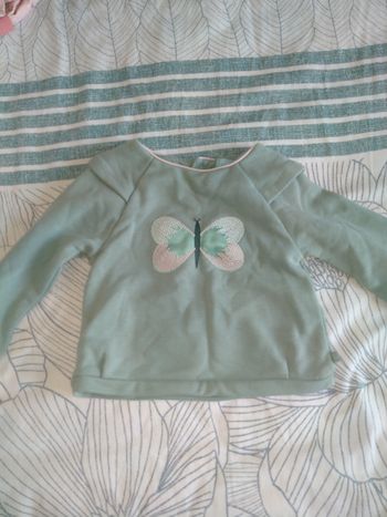 Pull coton 12 mois fille Obaïbi