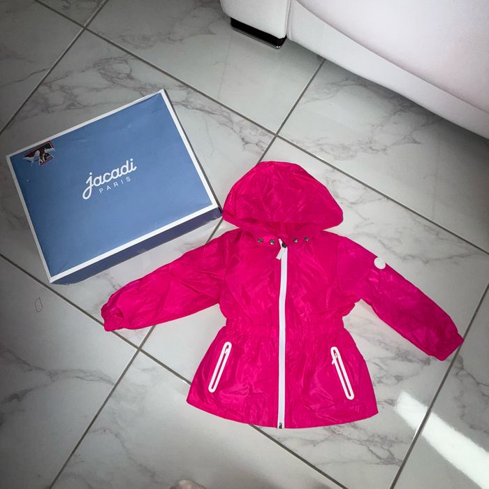 Veste manteau coupe-vent imperméable Jacadi 2 en 1 fille rose couture. Taille 3 ans. Neuve avec étiquette. - photo numéro 2