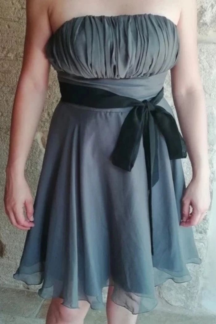 Robe habillée de cérémonie avec son étole 36/38 - photo numéro 2