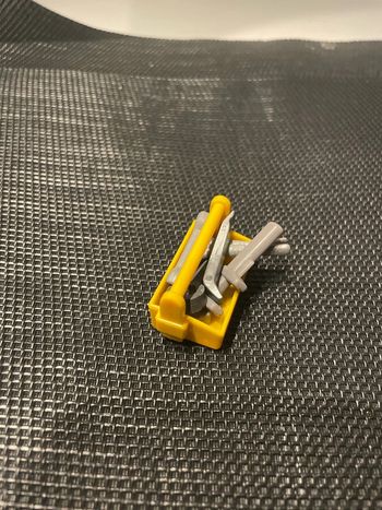 Playmobil lot caisse à outils jaune + marteau clés molette pied de biche chantier mécanicien garage