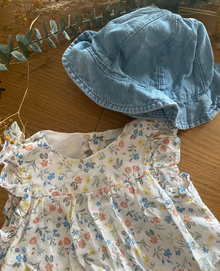 Combinaison bébé avec chapeau Petit Bateau 3 mois - photo numéro 2