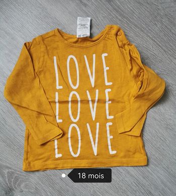 T-shirt manche longue fille 18 mois