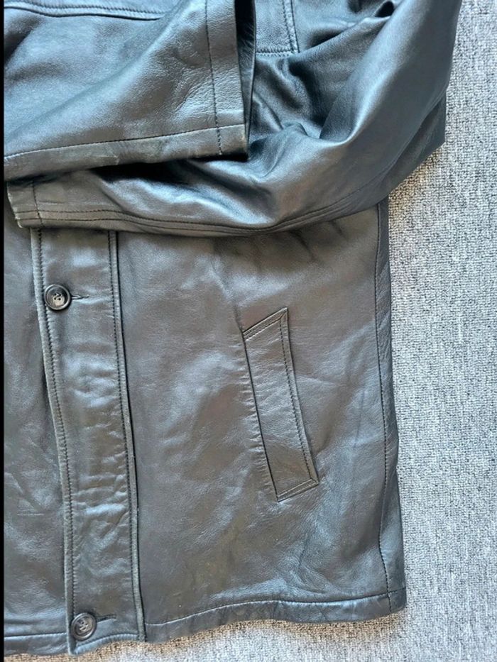 Manteau en Cuir Europe Cuir - Noir - 100% Cuir Véritable - Classique & Élégant - Taille L ou XL - photo numéro 3