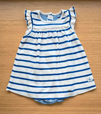Robe body intégré marinière Petit Bateau 6 mois