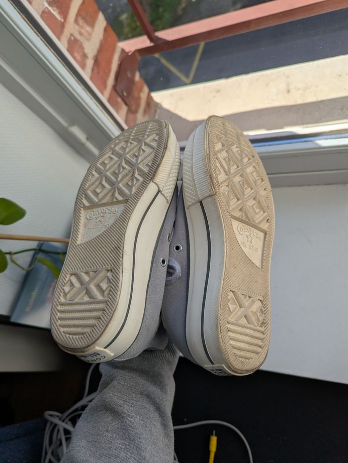 Converse allstar à plateforme bleu gris taille 36 - photo numéro 5