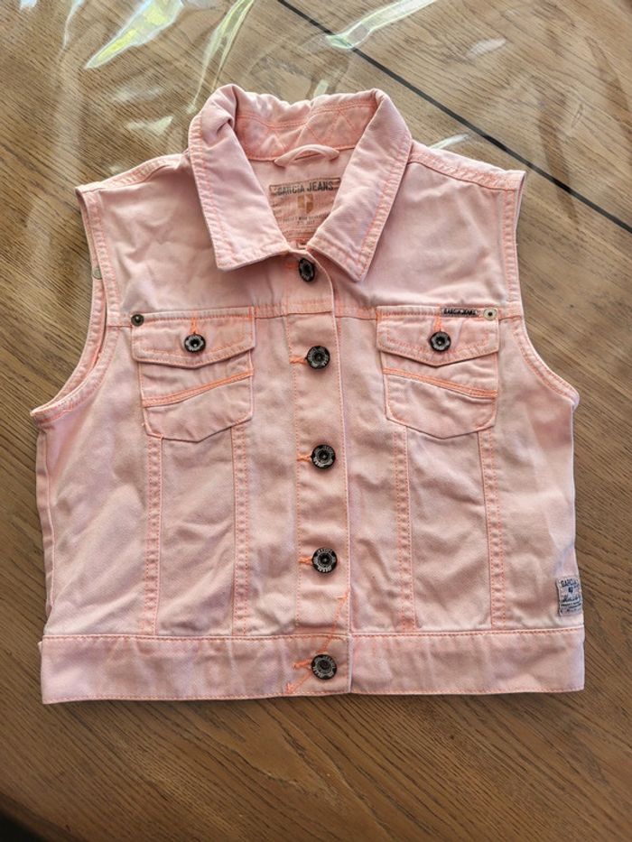 Veste en jeans sans manches 14ans