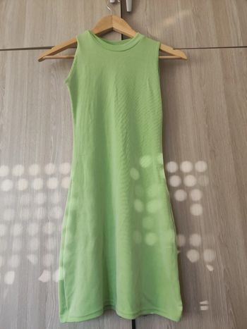 Robe courte vert citron (vintage ) t 36
