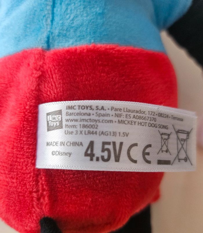 Peluche Musicale Mickey - photo numéro 5