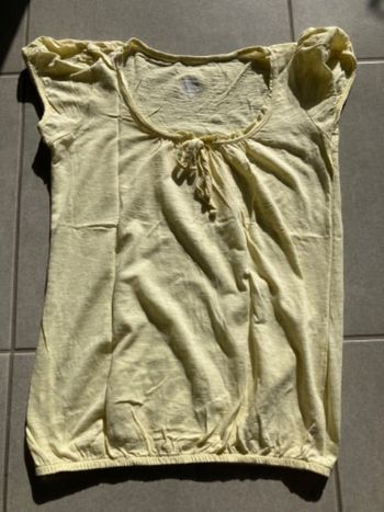 T shirt jaune pale T1