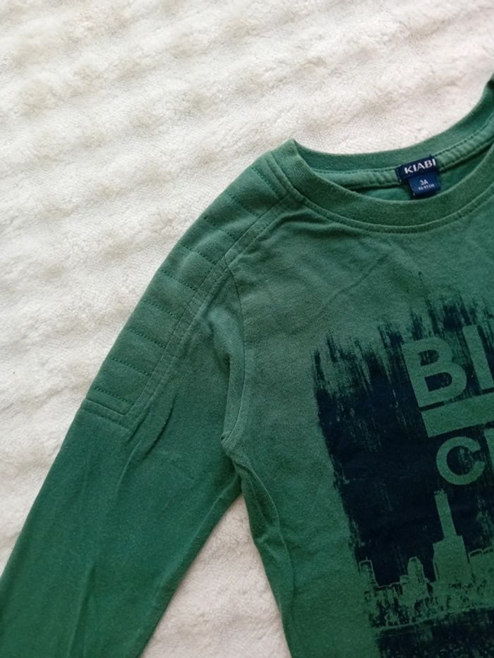 Tshirt ML garçon 3ans 💚🍃 - photo numéro 3