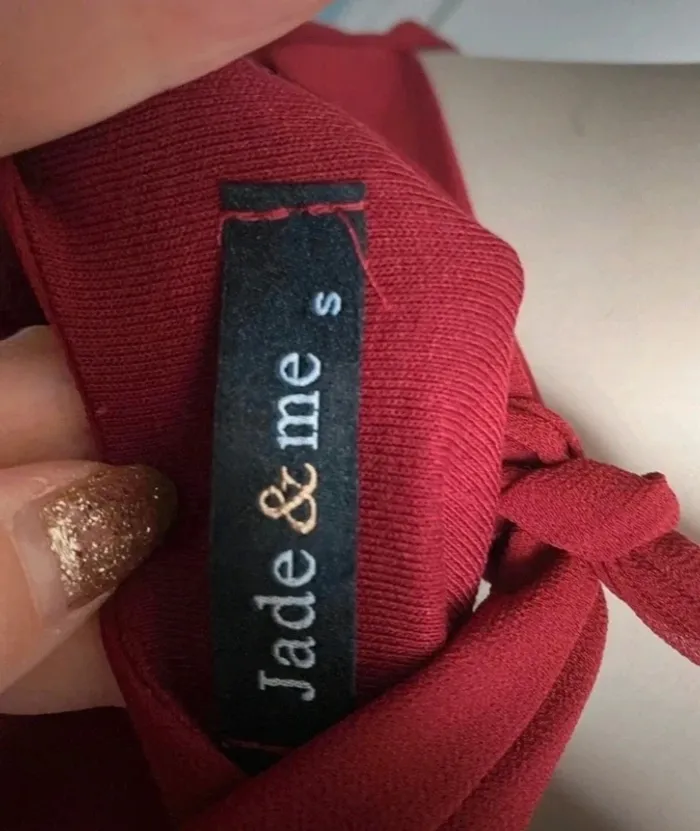 Blouse Jade & me bordeaux taille S - photo numéro 3