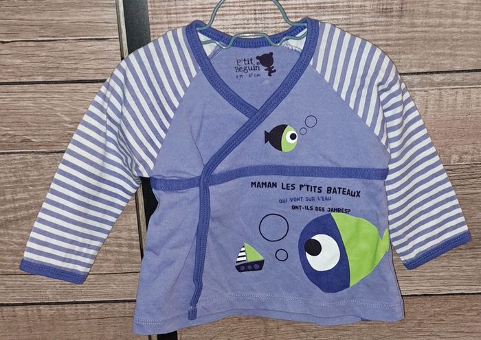Tee-shirt manches longues Petit Béguin 6 mois