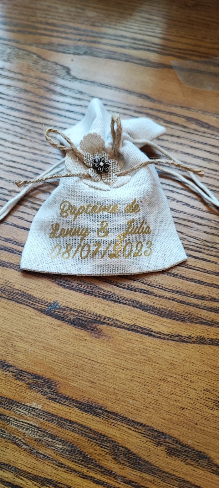 Sachet en toile de jute personnalisable 🥰 - photo numéro 2