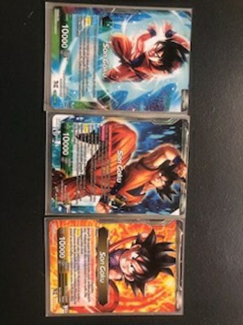 Lot de 3 cartes dragon ball