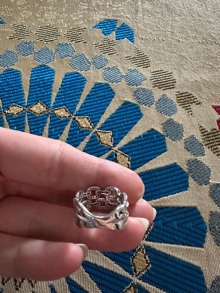 Bague en argent 925/1000ème taille 52 - photo numéro 5