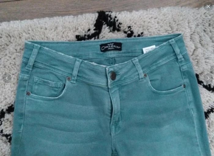 Jean vert pastel Cimarron neuf t 38 - photo numéro 2