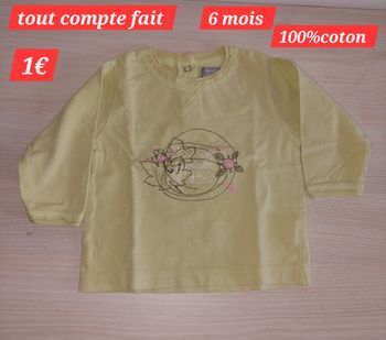 T-shirt tout compte fait fille 6mois 