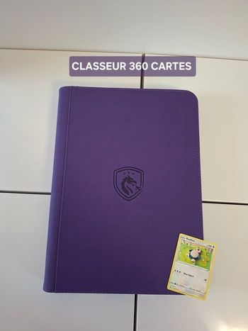 Classeur violet de rangement pour 360 cartes Pokémon / one piece de qualité premium 
