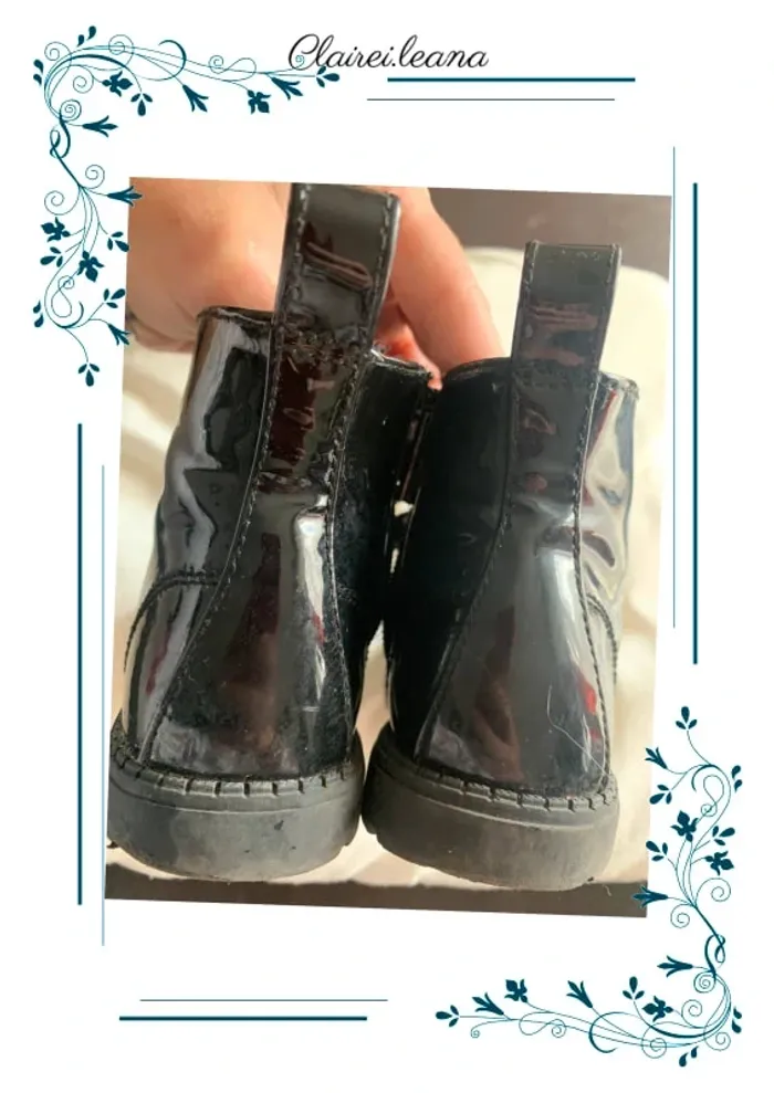 🛑bottine noir brillant🛑T24 H&M - photo numéro 3