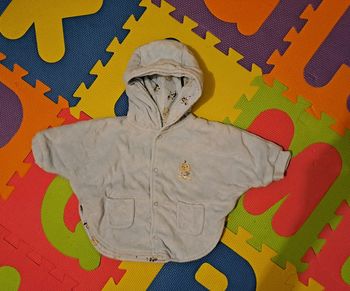 Veste à capuche bleu bébé, taille naissance/1 mois (56 cm)