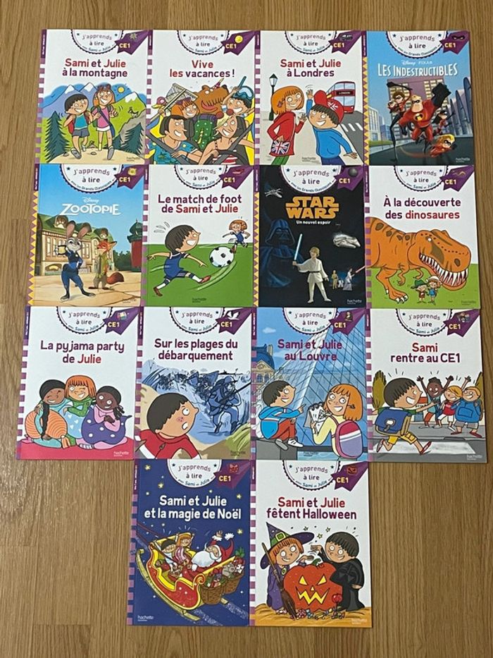 14 livres de Sami et Julie CE1