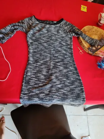 Robe pull fin manches 3/4 taille xs