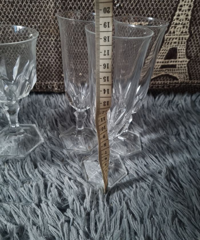 Ensemble de verres à pieds 6 pièces Cristal sculpté - photo numéro 10